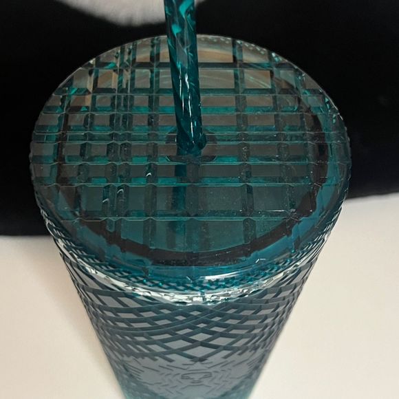 NWT Starbucks 2023 Green Gradient Ombre Jeweled Cold Cup Tumbler Venti - Picture 3 of 10